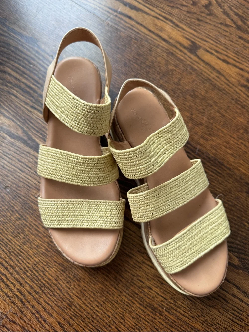 Target Women's Woven Strap Platform Sandals - Light Tan